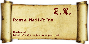 Rosta Madléna névjegykártya